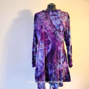 ICE DYE ARTIST one of a kind dress oversized flattering relaxed sweatshi…